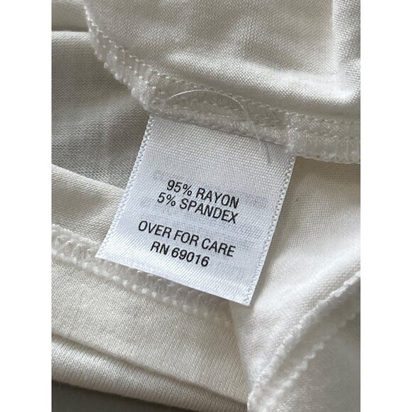 Relativity Tank Top Size Large Beaded Scoop Neck Sleeveless Embellished White - Picture 6 of 7